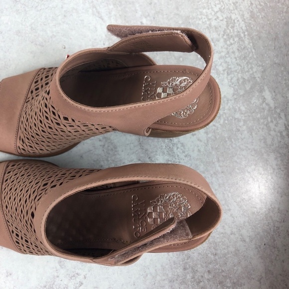New Vince Camuto keannie blush leather heels 6.5 - Picture 5 of 8